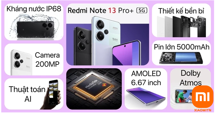Điện thoại Redmi Note 13 Pro+ 5G (8GB/256GB)